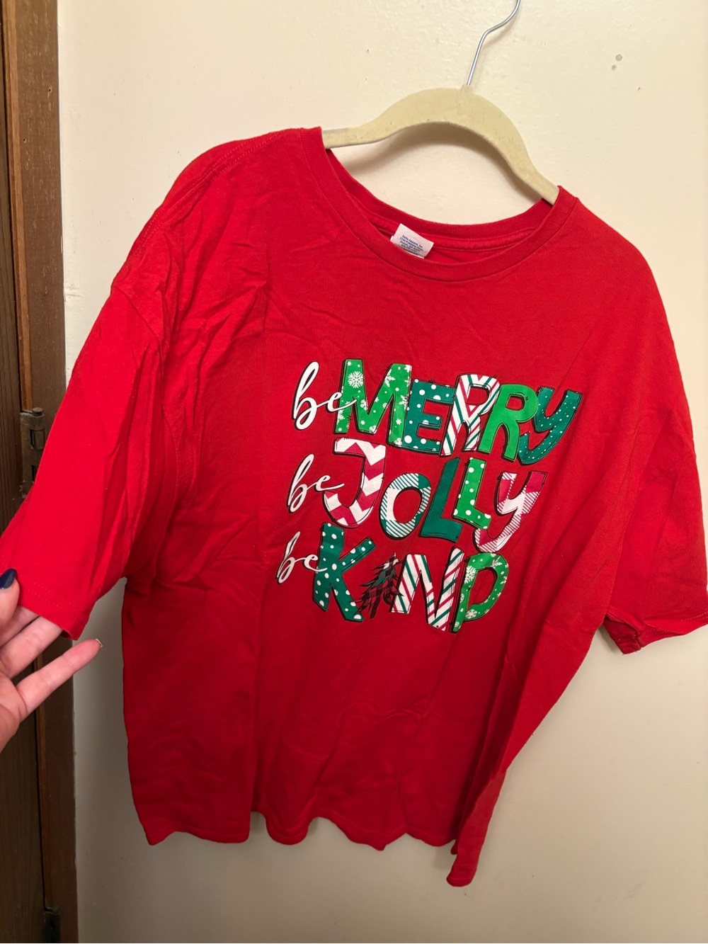 Delta brand Christmas tee, sz 2x, gently worn, runs true.
